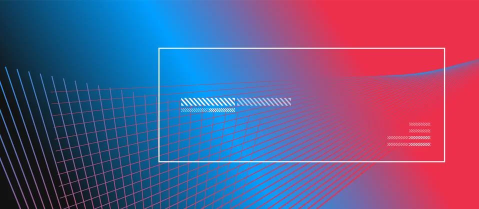 Wave lines with blend effect on fluid gradient, abstract background colorful Illustrazione stock