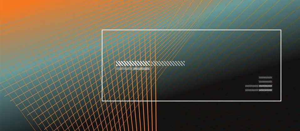 Wave lines with blend effect on fluid gradient, abstract background colorful Ilustração Stock