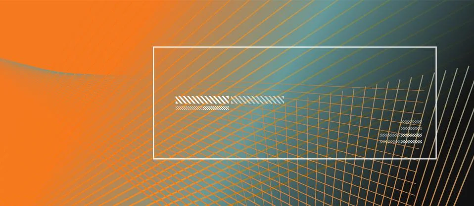 Wave lines with blend effect on fluid gradient, abstract background colorful Ilustração Stock