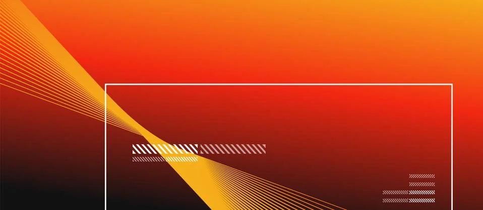 Wave lines with blend effect on fluid gradient, abstract background colorful Ilustração Stock