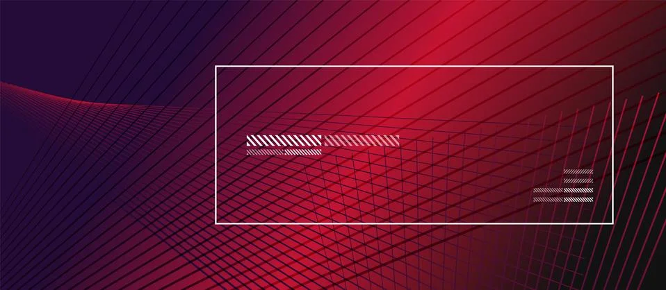 Wave lines with blend effect on fluid gradient, abstract background colorful Ilustração Stock