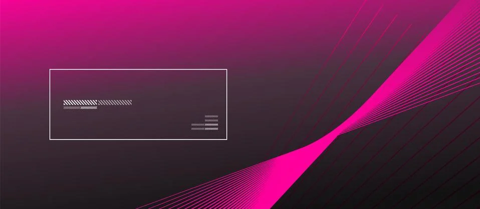 Wave lines with blend effect on fluid gradient, abstract background colorful Ilustração Stock