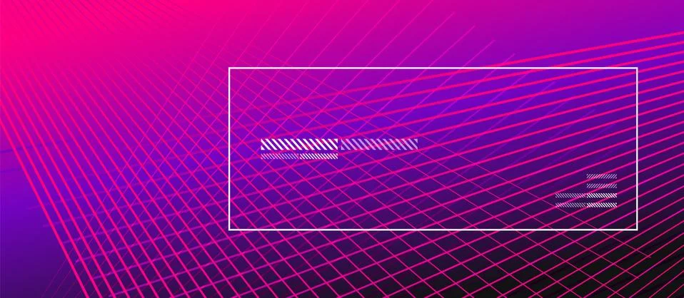 Wave lines with blend effect on fluid gradient, abstract background colorful Stockillustratie