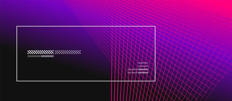 Wave lines with blend effect on fluid gradient, abstract background colorful Ilustração Stock