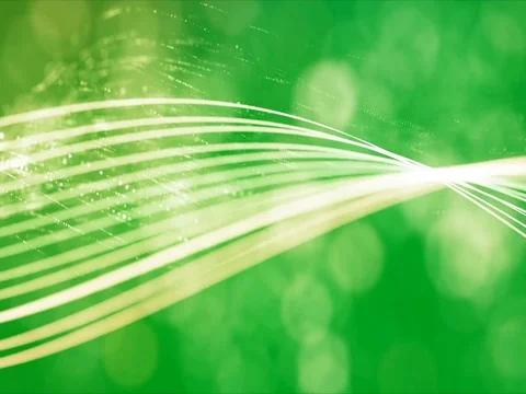 Wave Lines with Bokehs Green 스톡 동영상 73619666