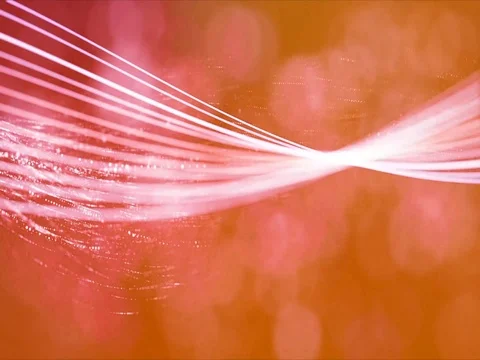 Wave Lines with Bokehs Orange 스톡 동영상 73619674