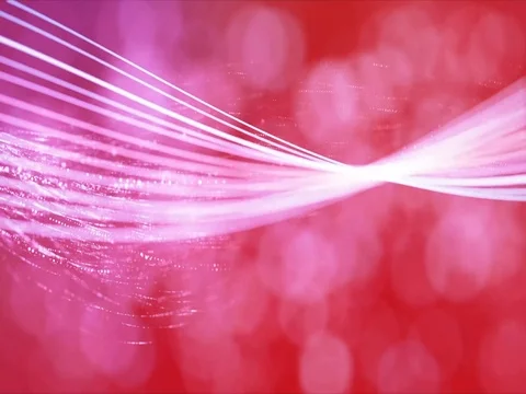 Wave Lines with Bokehs Red Видео 73619683
