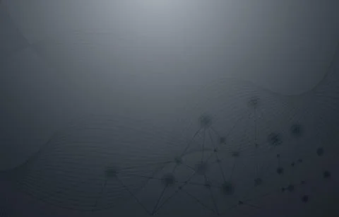 Wave Lines Digital Network Connection Internet Computer Technology Background Stock Illustration