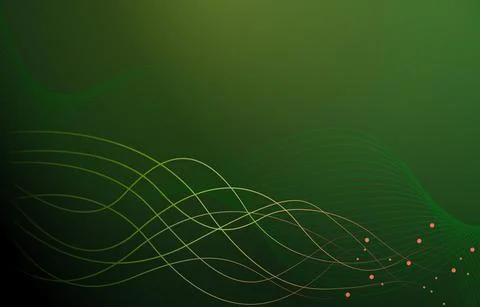 Wave Lines Digital Network Connection Internet Computer Technology Background Stock Illustration