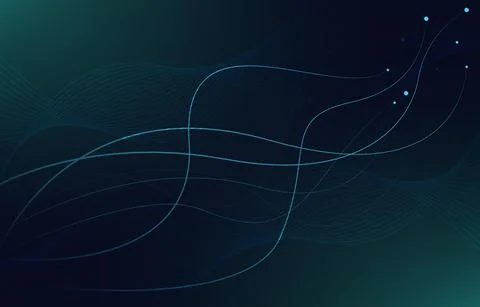 Wave Lines Digital Network Connection Internet Computer Technology Background Stock Illustration