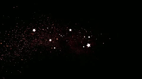 Wave lines fly fast energy with snow particles from below Gold dust particles fl Stock Footage 263954560