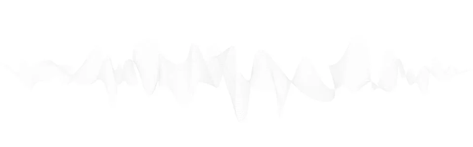 Wave lines. White digital background. Wavy neutral texture. Wide technology Stock Illustration