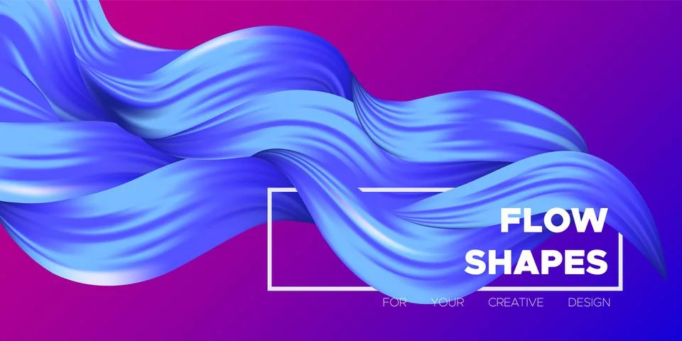 Wave Liquid. Abstract Background with Fluid Shapes. Trendy Vector Illustratio Stock Illustration