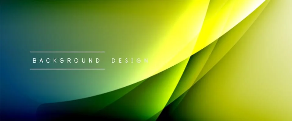 Wave liquid style lines with shadows and light on gradient background. Trendy Stock Illustration