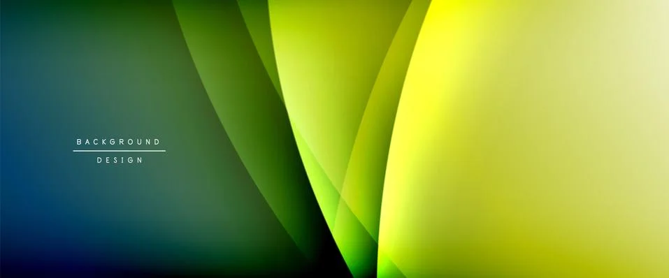 Wave liquid style lines with shadows and light on gradient background. Trendy Stock Illustration