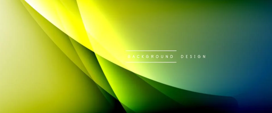 Wave liquid style lines with shadows and light on gradient background. Trendy Stock Illustration