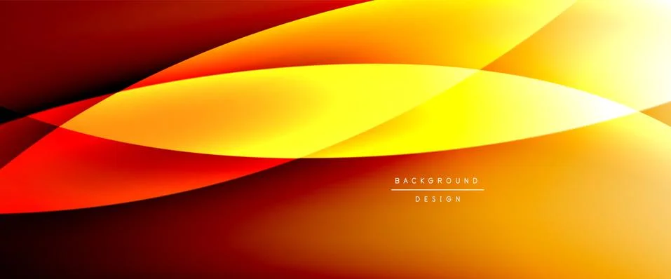 Wave liquid style lines with shadows and light on gradient background. Trendy Stock Illustration