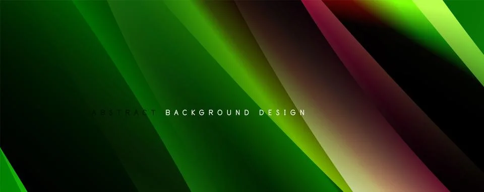 Wave liquid style lines with shadows and light on gradient background Stock Illustration