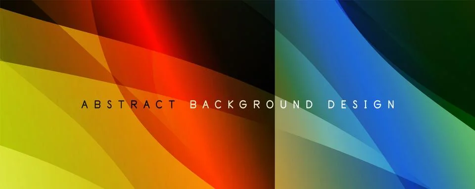 Wave liquid style lines with shadows and light on gradient background Stock Illustration