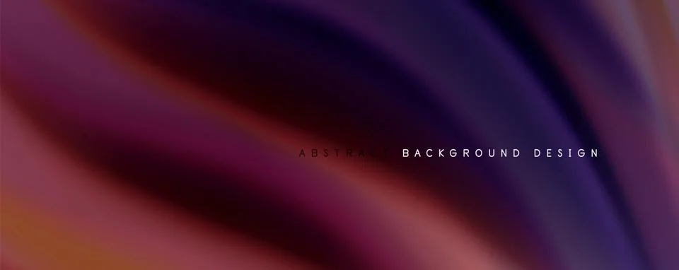 Wave liquid style lines with shadows and light on gradient background Stock Illustration