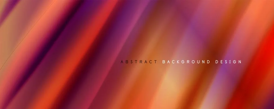 Wave liquid style lines with shadows and light on gradient background Stock Illustration