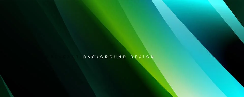 Wave liquid style lines with shadows and light on gradient background Stock Illustration
