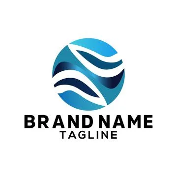 Wave logo design inspiration vector template. Wave logo icon element - vector Stock Illustration