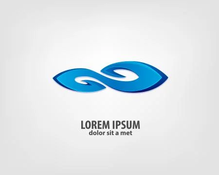 Wave logo design template. Stock Illustration