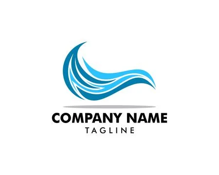 Wave logo design vector template Stock Illustration