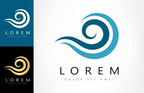 Wave logo Stock Illustration