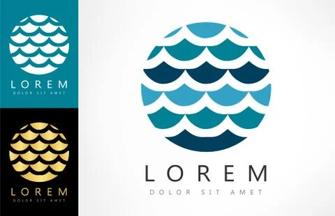 Wave logo Stock Illustration