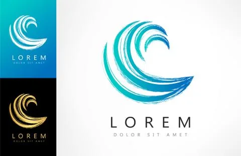 Wave logo Stock Illustration