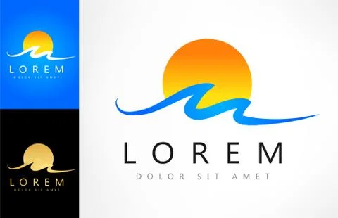 Wave logo Stock Illustration