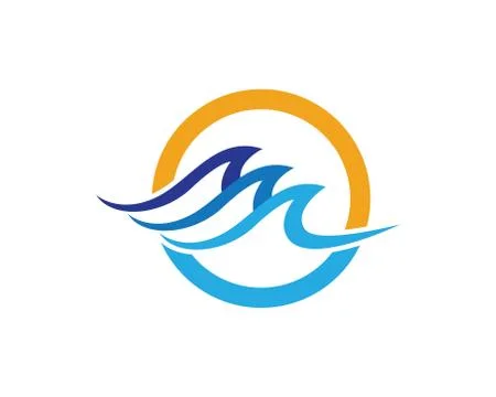 Wave Logo Template Illustrazione stock