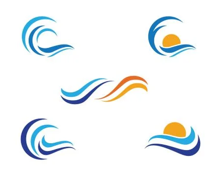Wave Logo Template Stock Illustration