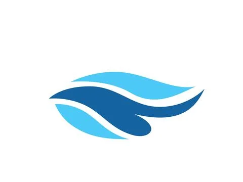 Wave logo vector background. Water icon template. Abstract sea, ocean surges Ilustração Stock