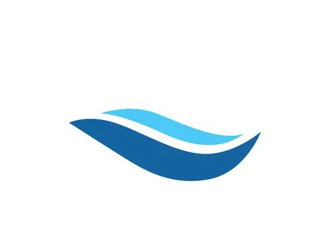 Wave logo vector background. Water icon template. Abstract sea, ocean surges Stock Illustration
