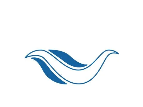 Wave logo vector background. Water icon template. Abstract sea, ocean surges Stock Illustration