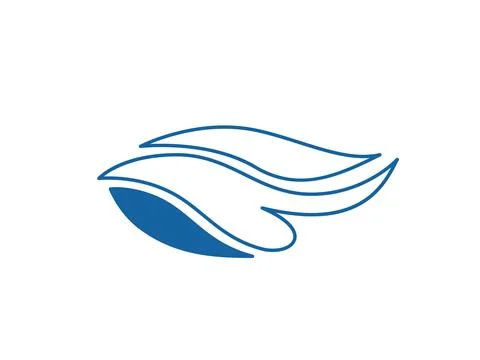 Wave logo vector background. Water icon template. Abstract sea, ocean surges Stock Illustration