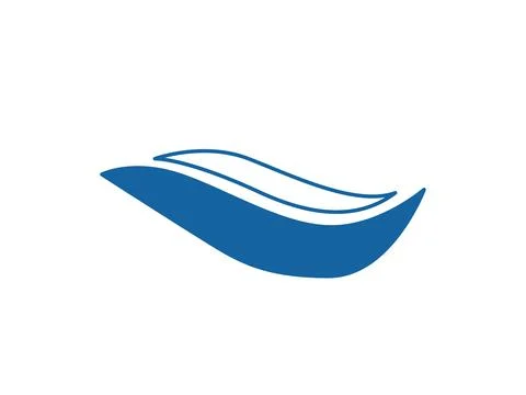 Wave logo vector background. Water icon template. Abstract sea, ocean surges Stock Illustration