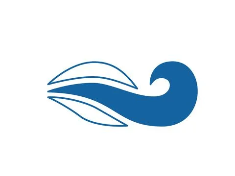 Wave logo vector background. Water icon template. Abstract sea, ocean surges Stock Illustration