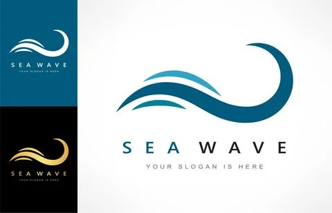 Wave logo vector. Water design. Stock Illustration