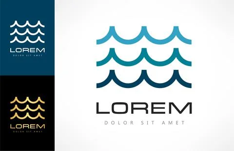 Wave logo vector. Water design. Stock Illustration