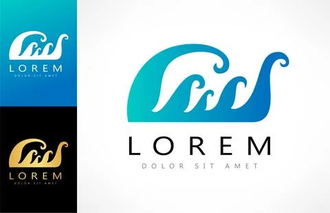 Wave logo vector. Water design. Stock Illustration