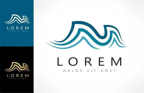 Wave logo vector. Water design. Stock Illustration