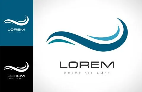 Wave logo vector. Water design. Stock Illustration
