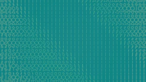 Wave loop animation of simple geometric shapes. 3d rendering pattern 4K Stock Footage 244116416