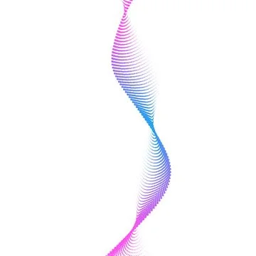 Wave of the many colored lines. Abstract wavy stripes on a white background.. Stock Illustration