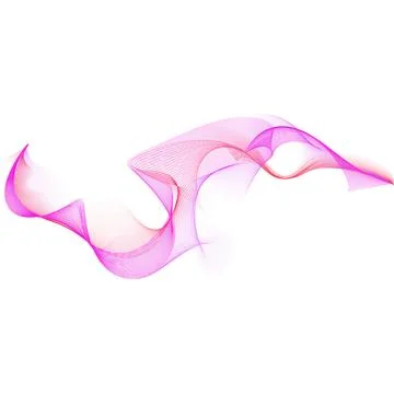 Wave of many lines flow pink and red gradient, vector abstract wavy stripes Stockillustratie