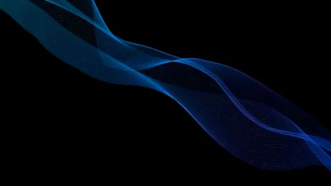 Wave of many lines. Vector graphic waves. Abstract wave element for design. Stock Illustration